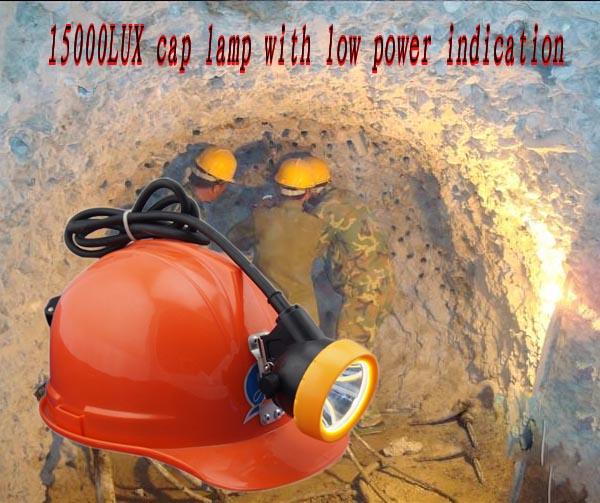 15000lux 6.6ah imprägniern wieder aufladbare Lichter des Bergbau-Schutzhelm-LED Bergmann-Kappen-Fackel 1