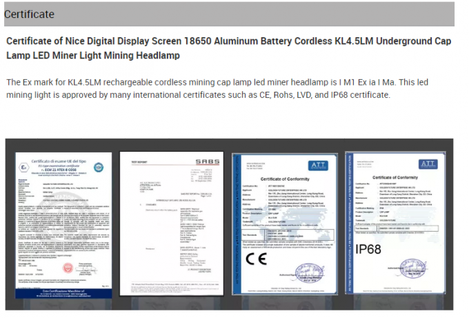 Aluminium-Batterie-schnurlose Untertagehauben-Licht-LED-Bergmann-Bergbaulampe 7