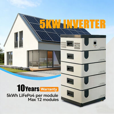 SPS002 Stapelbarer LiFePO4-Akku mit 5kW Wechselrichter für Solar-Außenanwendungen