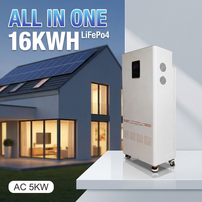 NK005A 51,2 V 16 kWh LiFePO4-Solarenergie-Hausenergiespeichersystem mit 5-kW-Wechselrichter und 8000 Zyklen Lebensdauer