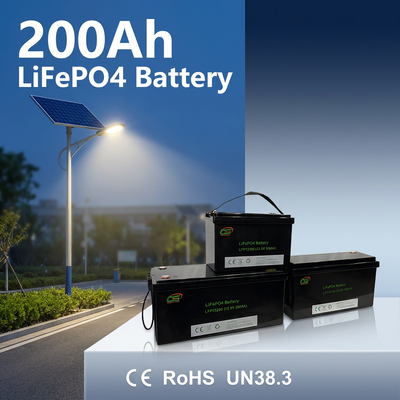 Ultra-Lange 8000-Zyklus LiFePO4-Batterie 12,8/25,6V 100Ah Smart BMS Schutz Elektroauto-Batterie