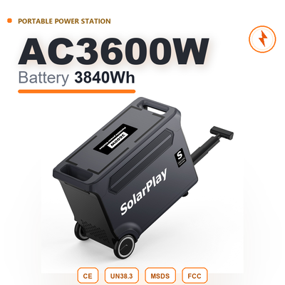 EU-Lager auf Lager 3600W 3840Wh LiFePO4 tragbare Powerstation mit reiner Sinuswelle und MPPT-USV für die Notstromversorgung zu Hause